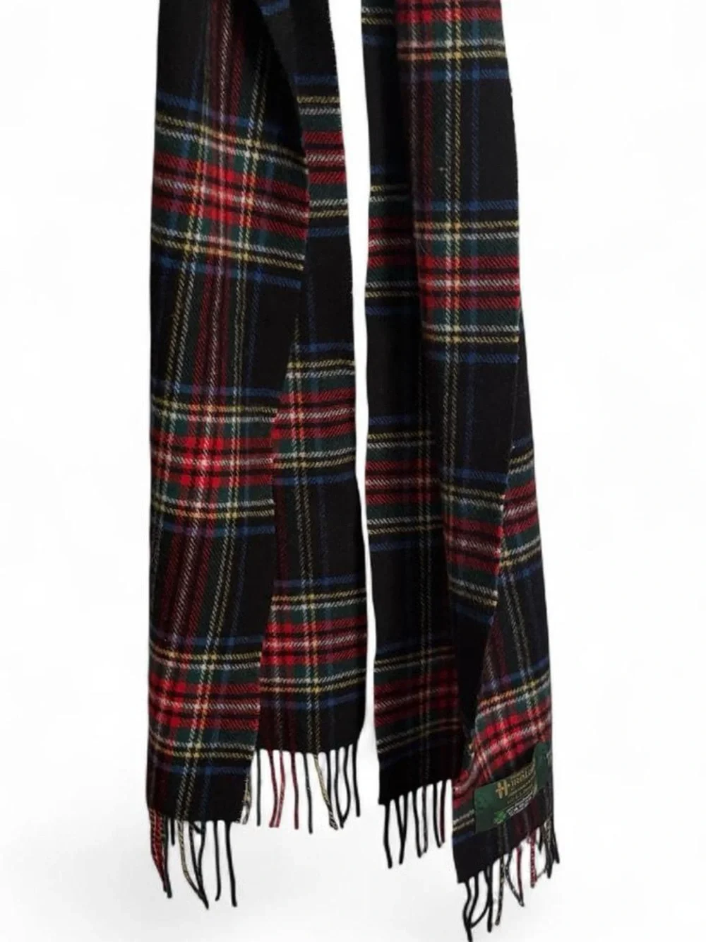Vintage John Hanly for L.L. Bean Wool Ireland plaid scarf
